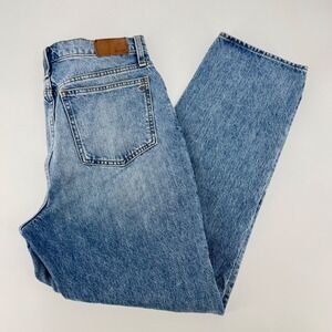 Madewell Perfect Vintage Straight Jeans Women's 28 High Rise Blue Denim